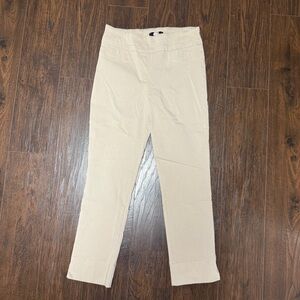 Renuar pull on khaki pants faux pockets
